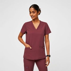 NWT Figs Scrubs (Top and Bottom) in Dark Cherry (Limited Edition)